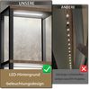 XERSEK Eckregal LED Standregal Bücherregal Vitrine Dimmbar mit APP & Fernbedienung, Metallrahmen Regal 4-6 Ablagen, Für Wohnzimmer / Schlafzimmer / Flur / Büro Bild 3