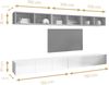 AX LIVING Wohnwand Moder Kossana 33 – 300 cm Breite Goldene Eiche/Weiß Bild 3