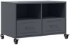 vidaXL TV-Schrank Anthrazit 68x39x43,5 cm Stahl 846700 Bild 2