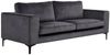 ebuy24 Sofa Bolero Sofa 3 Personen velour grau, 1 Teile Bild 3