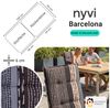 NYVI Sitzauflage Niedriglehner Auflagen 6er Set Barcelona Gartenstuhlauflagen 100x50 cm, (6 St), Niederlehner Stuhlauflage Sitzauflage mit Halteband Bild 2