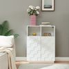 Highboard Bopibobro mit 2 Türen 86x64x36 cm Weiß [en. casa] Bild 3