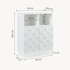 Highboard Bopibobro mit 2 Türen 86x64x36 cm Weiß [en. casa] Bild 2