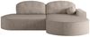 Ecksofa Schlafsofa Sofa GIRONA Stoff Poso Hellbraun Ottomane Rechts Bild 2