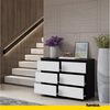 Furnica Kommode GABRIEL 6 Schubladen - Anthrazit Grau H70cm B100cm T33cm Bild 3