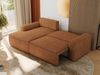 L-förmiges Ecksofa mit Armlehnen, Schlaffunktion und losen Kissen - BELLUNO - links - Orange Stoff Bild 4