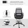 Stehstuhl 59,5x60x102,5–126 cm, ergonomisch höhenverstellbar und drehbar mit Fußstütze, Schwarz Bild 5