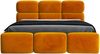 Polsterbett MAROKO 120x200 mit Matratze, Bettkasten und Lattenrost. Farbe: Senf 8 Bild 3