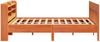 vidaXL Massivholzbett ohne Matratze Wachsbraun 180x200 Kiefernholz 3306998 Bild 5