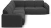 Micadoni Ecksofa Molino 5-Sitzer Boucle Baloo Dunkelgrau Bild 2