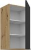 Küchen Hängeschrank 40 cm ARIA Schwarz ultra matt + Eiche Artisan matt, hochwertige Fronten mit Anti Fingerprint Beschichtung Küchenzeile Küchenblock Bild 3