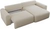 MKS Meble 'Nelson' Ecksofa mit Schlaffunktion und Bettkasten, L-form, Beige, Boucle Bild 5