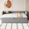 Flieks Daybett, Tagesbett Schlafsofa mit Unterbett 90x200cm/180x200cm Samt Bild 3