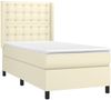 vidaXL Polsterbett mit Matratze & LED Creme 90x200 cm Kunstleder [3139363] Bild 4