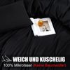 Bettwäsche Set 200x200 Schwarz Mikrofaser bügelfrei, knitterfrei, Reißverschluss Bild 2