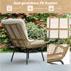 COSTWAY Gartenstuhl, Rattansessel mit Kissen. bis 180 kg belastbar, für Terrasse Bild 3