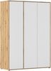 Rauch Möbel Nabila, Drehtürenschrank, Kleiderschrank, Kleiderschränke, Garderobe, 3-türig, Push-to-Open, Farbe Weiß/Eiche Artisan, Holz, 140 x 194 x 53 cm Bild 2