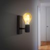 B.K.Licht - Wandleuchte Innen schwenkbar, E27 Fassung, max. 60 Watt, Wandlampe innen, Wandstrahler, Wandlicht, Wandbeleuchtung, Schlafzimmer, Flurlampe, Wall Light, Retro, 16,5 x 5 x 11 cm, Schwarz Bild 3