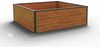 GFP HALFSIZE Aluminium Hochbeet - Platzsparendes & Stabiles Gartenbeet in Holzoptik - 119 x 119 x 39 cm - Ideales halbhohes Modell für Familien-Gartenspaß Bild 2