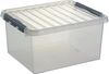 Sunware Kunststoff-Box Q-Line 36 l mit Deckel transparent Aufbewahrungsbox Kiste Bild 2