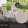 KESSER Gartenstuhl-Set 6-tlg., Hochlehner klappbar mit 7-fach verstellbarer Rückenlehne & Armlehnen, Aluminium taupe, inkl. Kopfkissen Bild 2