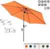 Doppler myZone Mittelmastschirm Auto-Tilt rund 305 cm Sonnenschirm 6 Farben 429465 840S Blockstreifen Anthrazit Bild 3