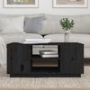 vidaXL Couchtisch Schwarz 90x49x40,5 cm Massivholz Kiefer 814403 Bild 3