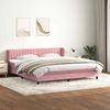 vidaXL Boxspringbett mit Matratzen Rosa 180x210 cm Samt 3317708 Bild 1