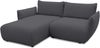 DOMO. collection Ecksofa 800 022, kleines Modulsofa in L-Form mit Taschenfederkern und attraktiver Biese-Naht, Sofa, Polsterecke, Eckcouch 194 x 168 x 79 cm (BxTxH), dunkelgrau Bild 2