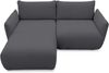 DOMO. collection Ecksofa 800 022, kleines Modulsofa in L-Form mit Taschenfederkern und attraktiver Biese-Naht, Sofa, Polsterecke, Eckcouch 194 x 168 x 79 cm (BxTxH), dunkelgrau Bild 5