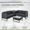 Juskys Outdoor Polyrattan Lounge Santorini - Gartenlounge mit Beistelltisch & Auflagenbox - Gartenmöbel Set Rattan Sitzecke wetterfest - Schwarz Bild 2
