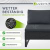 Juskys Outdoor Polyrattan Lounge Santorini - Gartenlounge mit Beistelltisch & Auflagenbox - Gartenmöbel Set Rattan Sitzecke wetterfest - Schwarz Bild 3