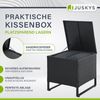 Juskys Outdoor Polyrattan Lounge Santorini - Gartenlounge mit Beistelltisch & Auflagenbox - Gartenmöbel Set Rattan Sitzecke wetterfest - Schwarz Bild 5