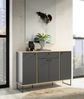 Sideboard >Kandoo< in Anthrazit / Evoke Oak Dekor - 135x89x38 (BxHxT) Bild 2