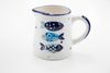 Milchkännchen Dolomit mit Fischen Keramik 200ml Maritim Bild 2
