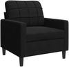 vidaXL 3-tlg. Sofagarnitur mit Kissen Schwarz Samt 3278436 Bild 5