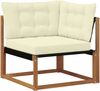 vidaXL Outdoor-Sofagarnitur mit Kissen 5 pcs Natur und Creme 3381418 Bild 4