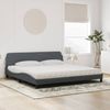 vidaXL Bett mit Matratze "Dover" Dunkelgrau 200x200 cm Samt 3208472 Bild 3