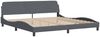 vidaXL Bett mit Matratze "Dover" Dunkelgrau 200x200 cm Samt 3208472 Bild 4