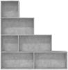 vidaXL Bücherregal/Raumteiler Betongrau 155x24x160 cm Holzwerkstoff 800661 Bild 5