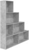 vidaXL Bücherregal/Raumteiler Betongrau 155x24x160 cm Holzwerkstoff 800661 Bild 2