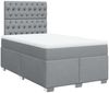 vidaXL Boxspringbett mit Matratze Hellgrau 120x200 cm Stoff 3292762 Bild 3