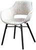 KAWOLA Stuhl ZAJA Esszimmerstuhl Microfaser creme 82 x 59 x 57 cm Bild 3