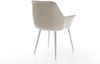 Esszimmerstuhl Kaira-Flex Webstoff Soft Beige 4-Fuß konisch Edelstahl Bild 5