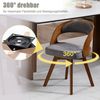 BlingBin 4-Fußstuhl Holz Esszimmerstuhl 360° Drehbar Polsterstuhl (Stuhl, 2 St), mit Baumwoll-Leinen-Kissen & geschwungener Rückenlehne, für Wohnzimmer Bild 4