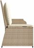 vidaXL Gartenbank Verstellbar mit Kissen Beige Poly Rattan 368941 Bild 5
