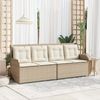 vidaXL Gartenbank Verstellbar mit Kissen Beige Poly Rattan 368941 Bild 3