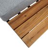 Garten Garnitur HWC-L27, Garnitur Sitzgruppe Lounge-Set Sofa, Spun Poly Alu Akazie Holz MVG-zertifiziert ~ hellgrau Bild 4
