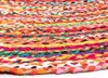 Juteteppich - ML-Indigostripy 100 x 100 cm - mehrfarbig - rund Bild 5