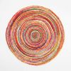 Juteteppich - ML-Indigostripy 100 x 100 cm - mehrfarbig - rund Bild 2